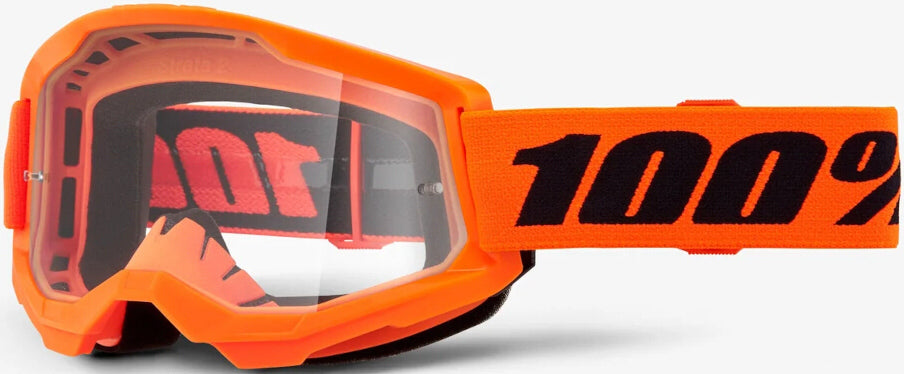 Strata 2 Essential 1 100% Chrome Motocross Goggles Orange/Black