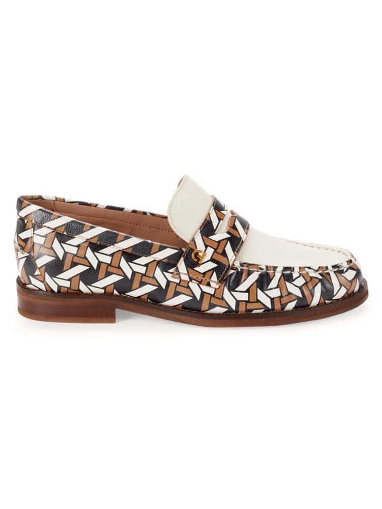 Lux Pinch Cole Haan Penny Loafers in Rattan Print