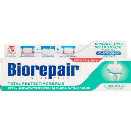 Biorepair Total Protective Repair Toothpaste, 2.5 fl oz, 75 ml, 2 pcs, Vittleitaly