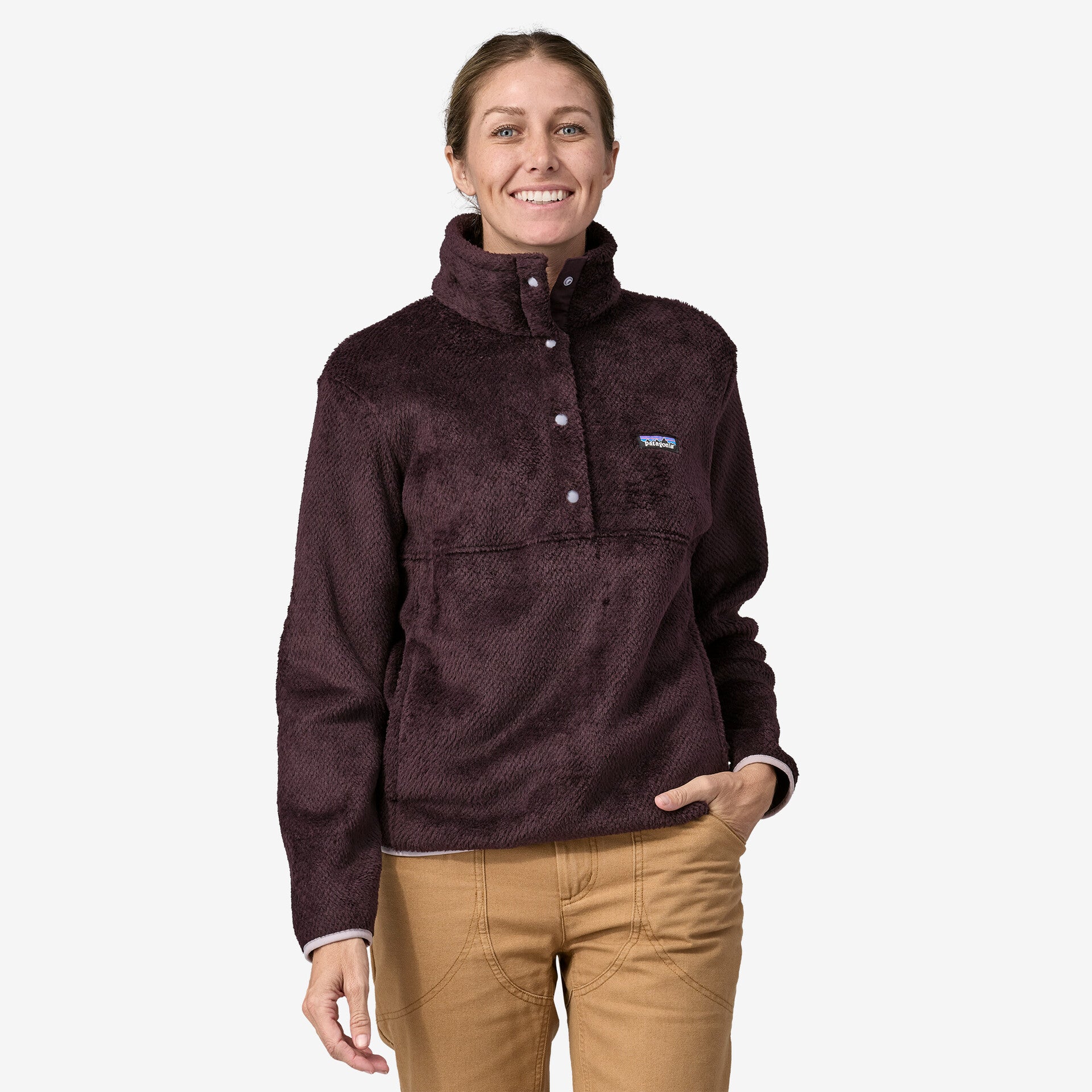 Patagonia Women's Re-Tool Semi-Zip Pullover, Obsidian Plum