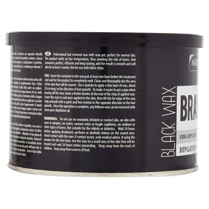 Brazilian wax for depilation black soluble 400ml, Naturaverde