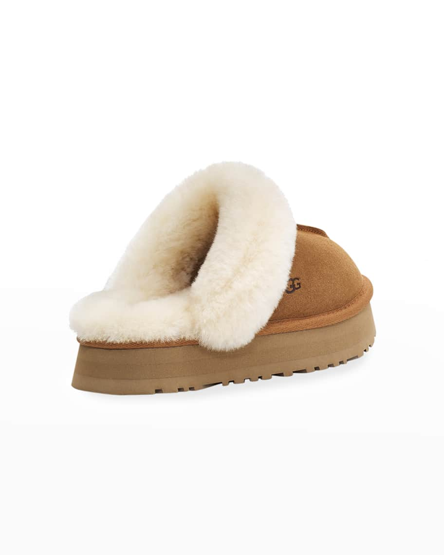 Disquette Suede Sheepskin Platform Slippers UGG