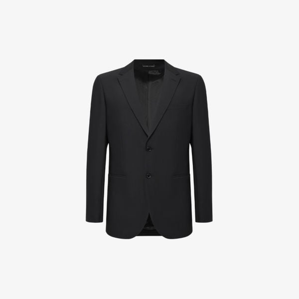 Hope Travel Single Breasted Wool Blazer with Reiss Lapel, Black