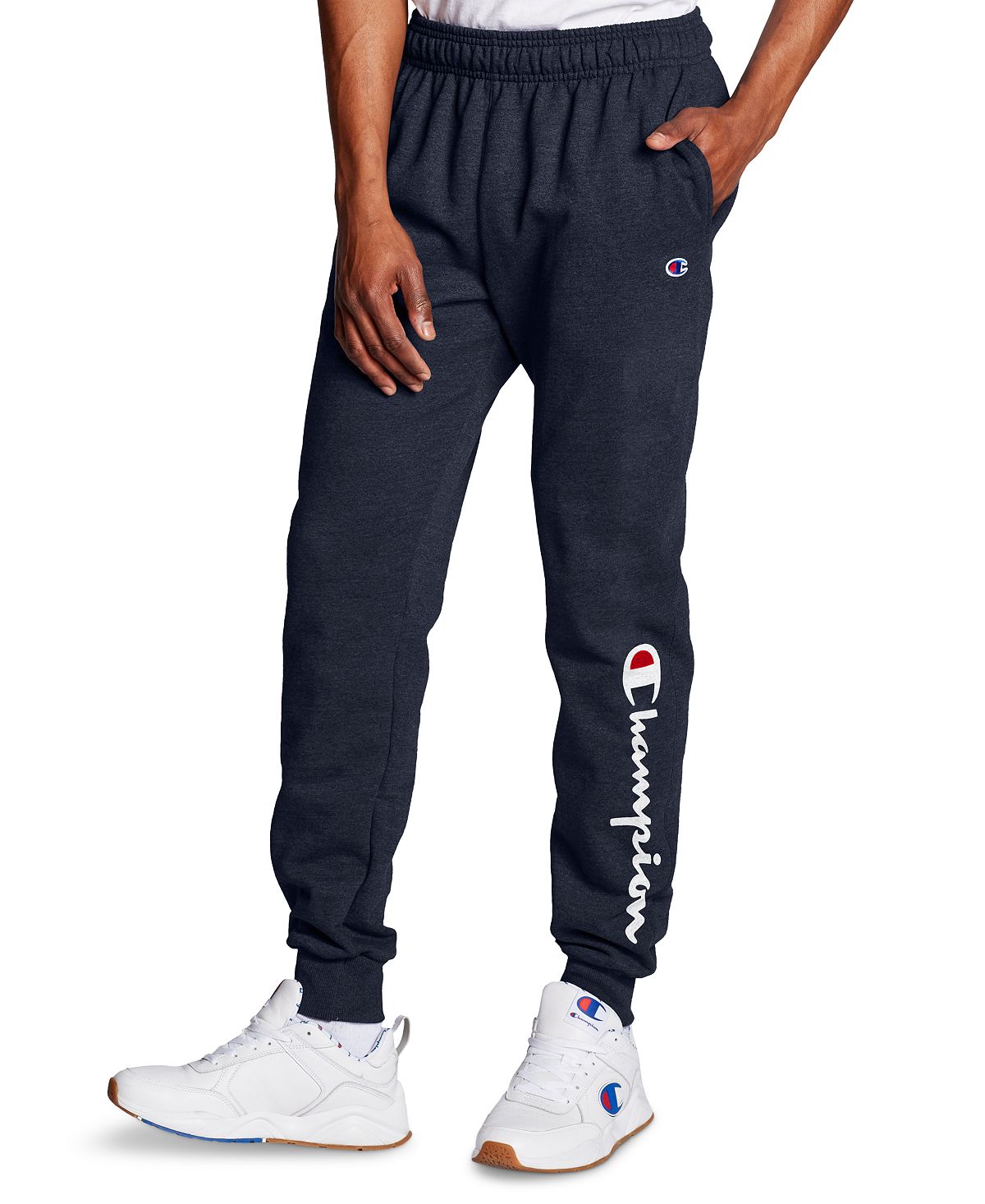 Men's Powerblend Champion Fleece Joggers, White