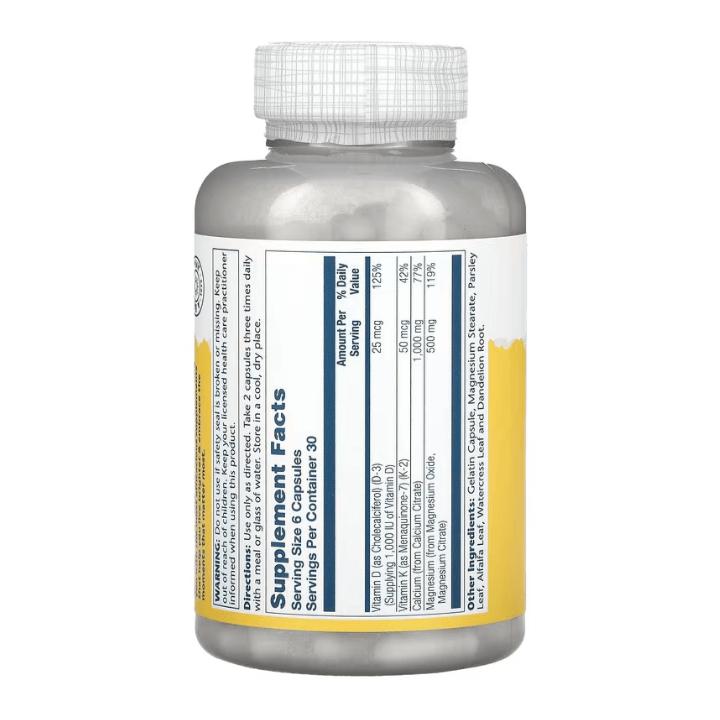 Calcium-magnesium citrate Solaray 125 mg, 180 capsules