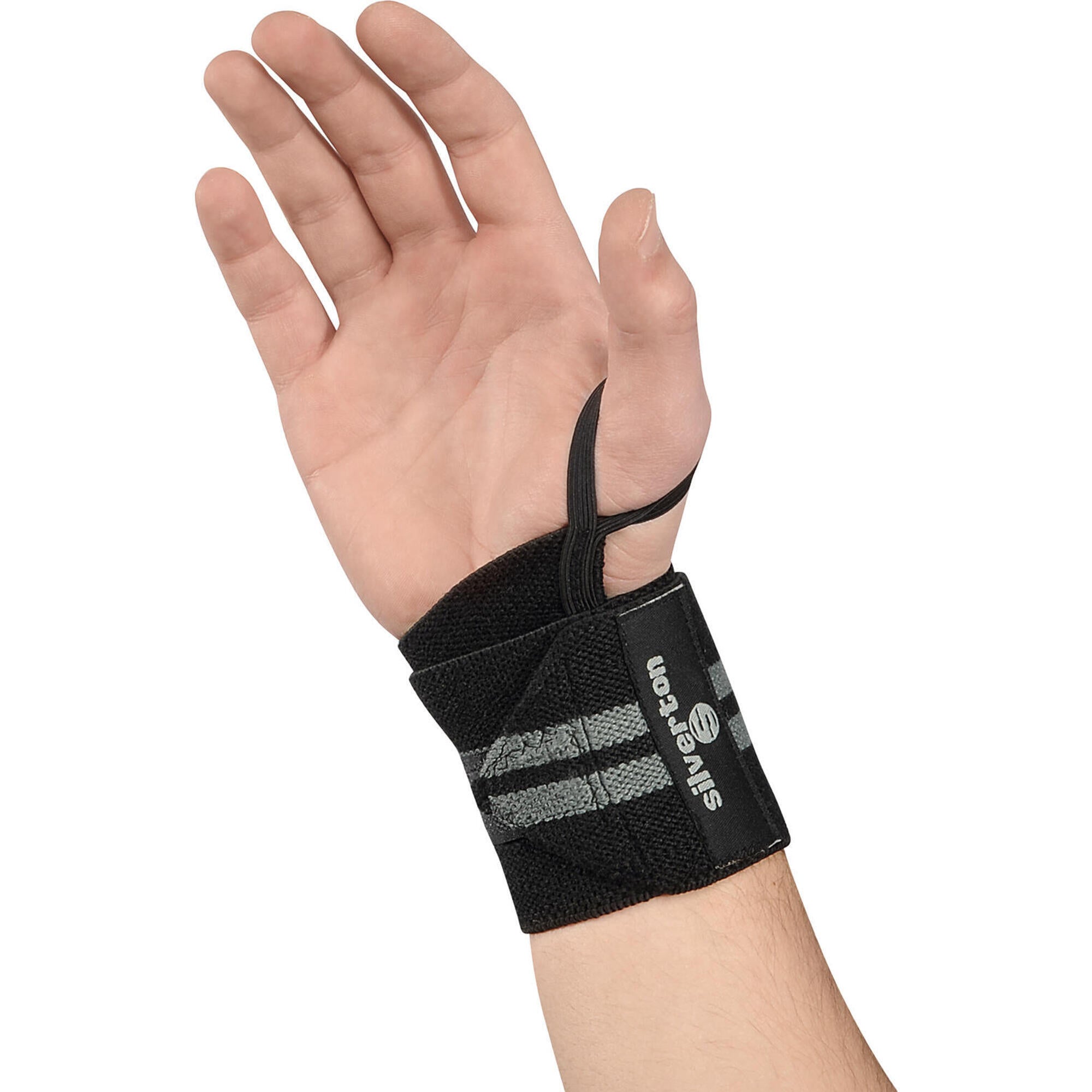 WRIST BAND FOR STRENGTH TRAINING BLACK SILVERTON DEUSER, black