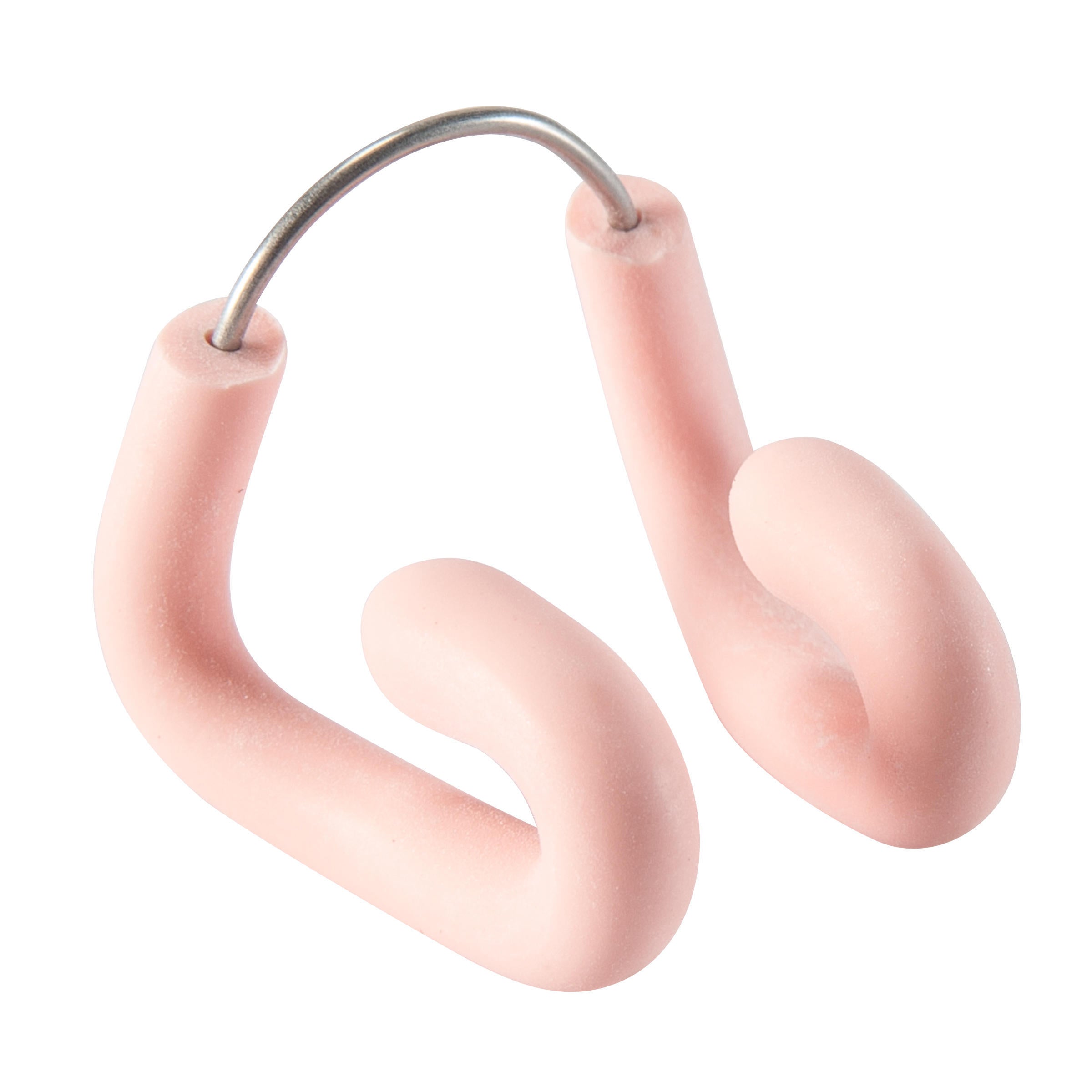 Swimming Nose Clip Stainless Steel Latex Adjustable Pink Nabaiji