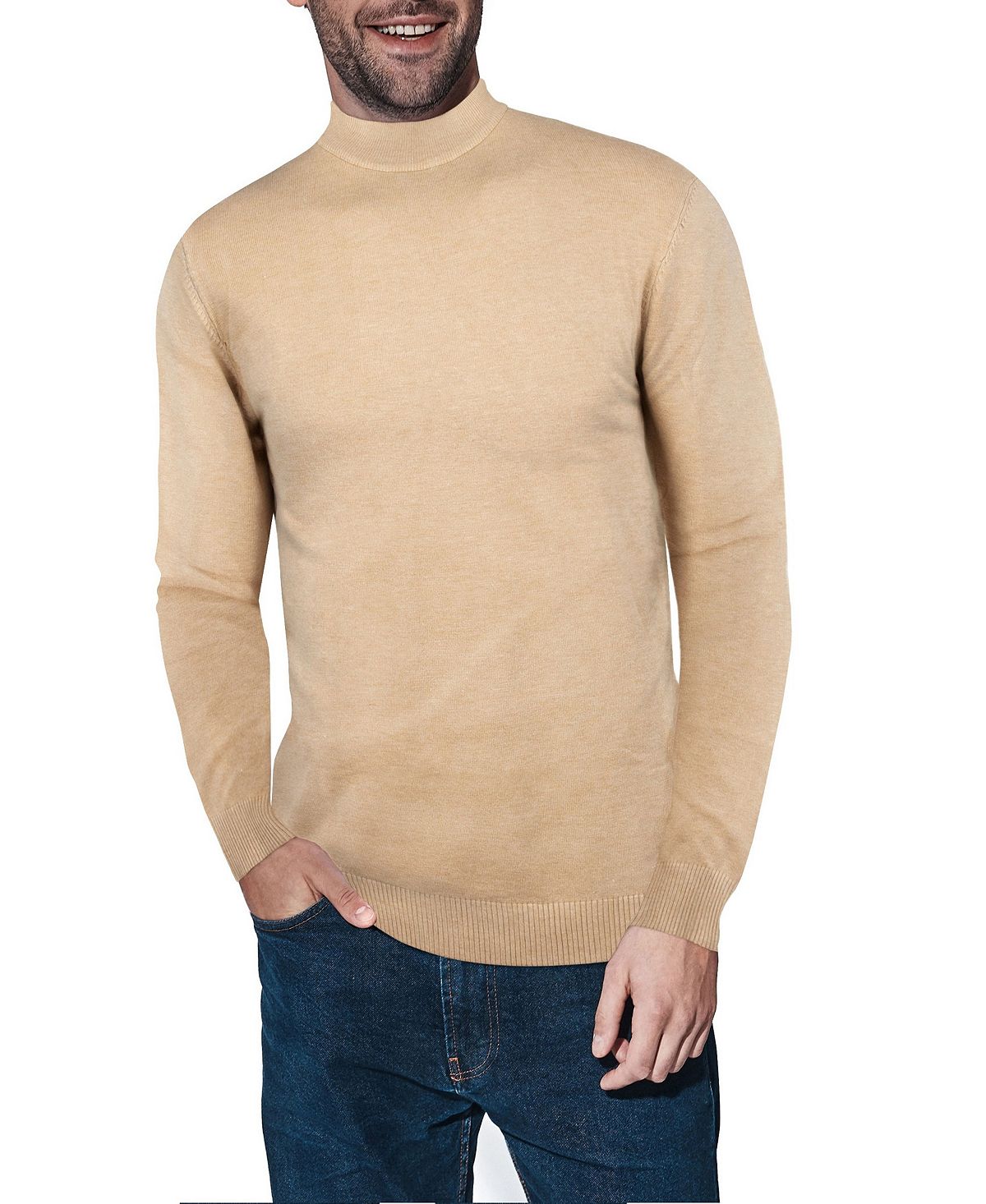 X-Ray Men's Basic Mid-Weight Stand-Neck Pullover, Multi