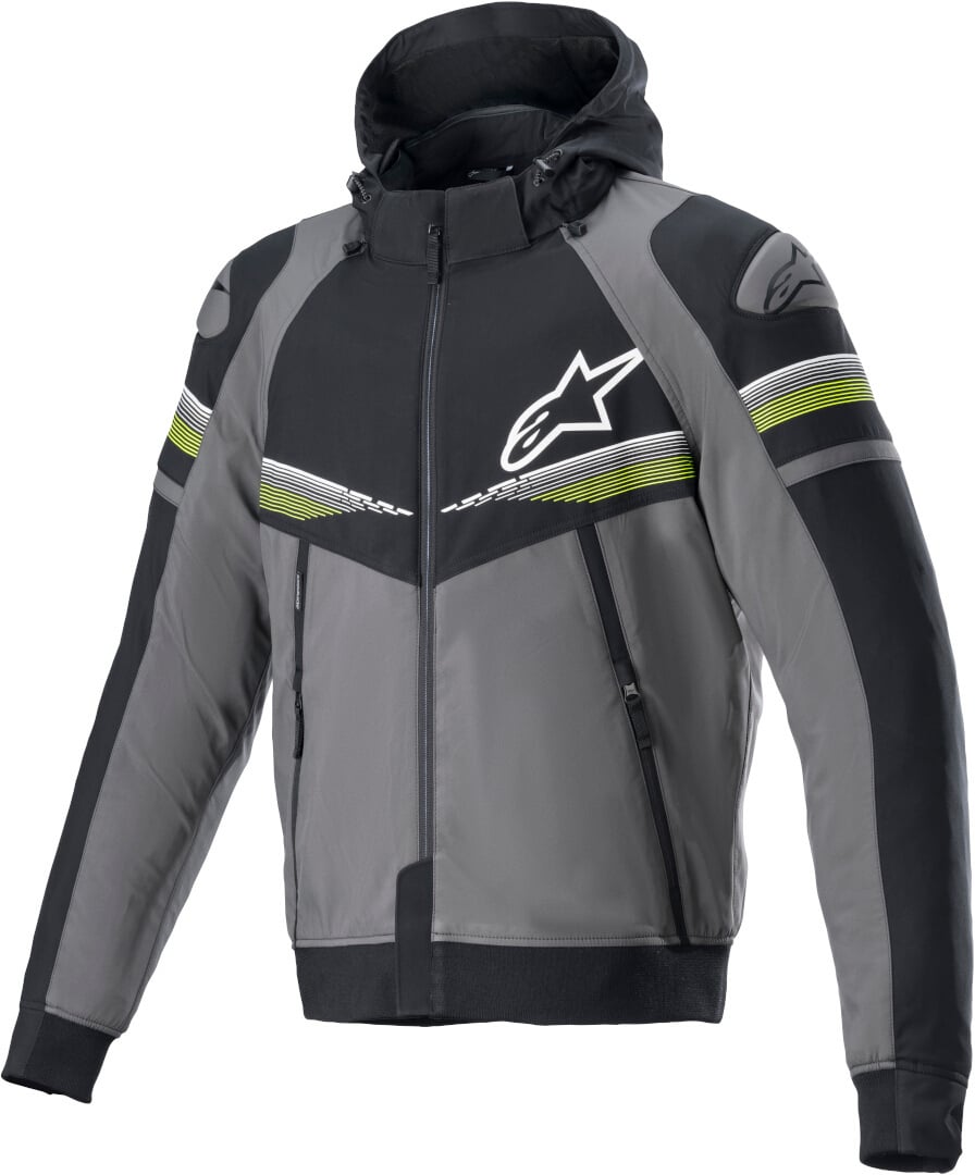 هودي دراجة نارية Alpinestars Sektor V2، رمادي/أسود/أصفر