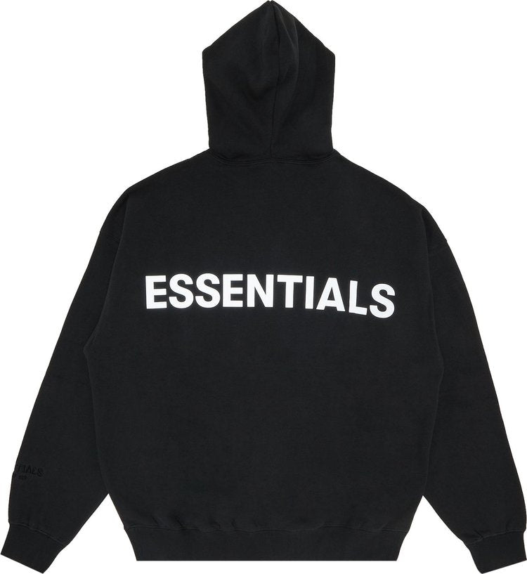 Fear of God Essentials 3M Logo Pullover Hoodie 'Black', Black