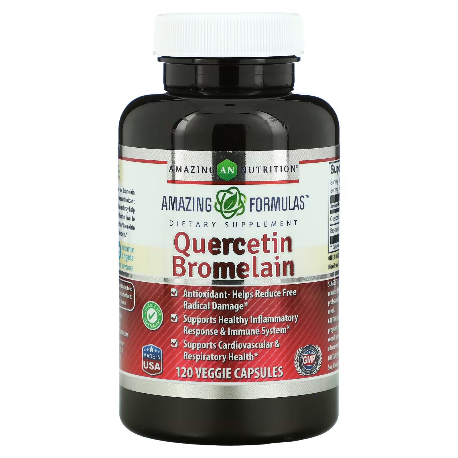 Amazing Nutrition, Quercetin Bromelain, 120 Vegetable Capsules