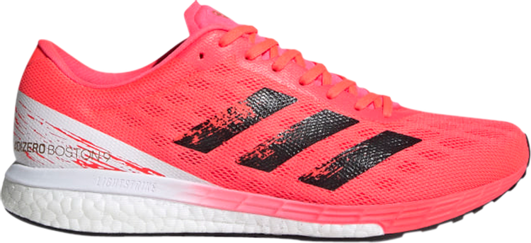 Adidas Adizero Boston 9 'Signal Pink Black' sneakers, pink