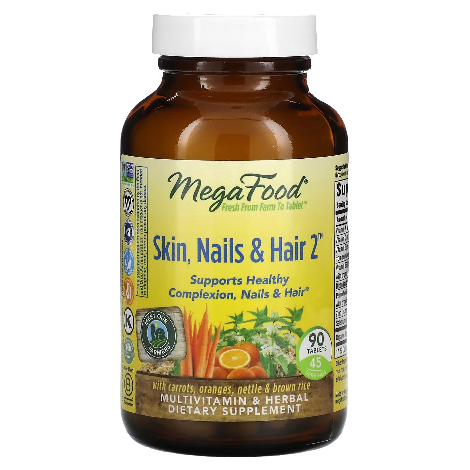 Vitamins MegaFood for Skin, Nails and Hair, 90 tablets