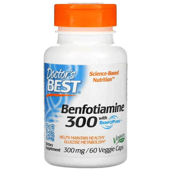 Benfotiamine with BenfoPure, Doctor's Best, 300 mg, 60 Vegetable Capsules