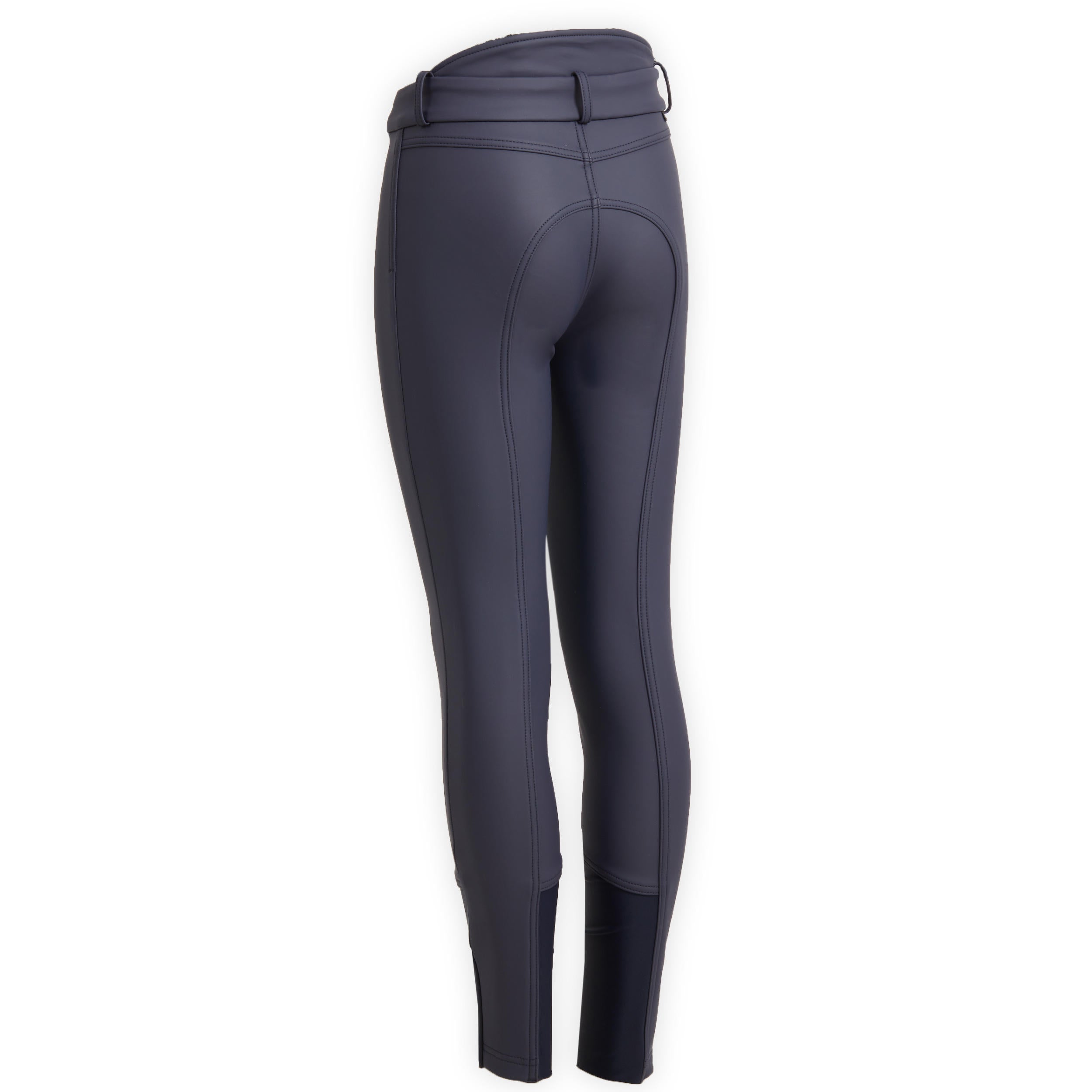 Children's water-repellent breeches Fouganza Warm for riding, blue