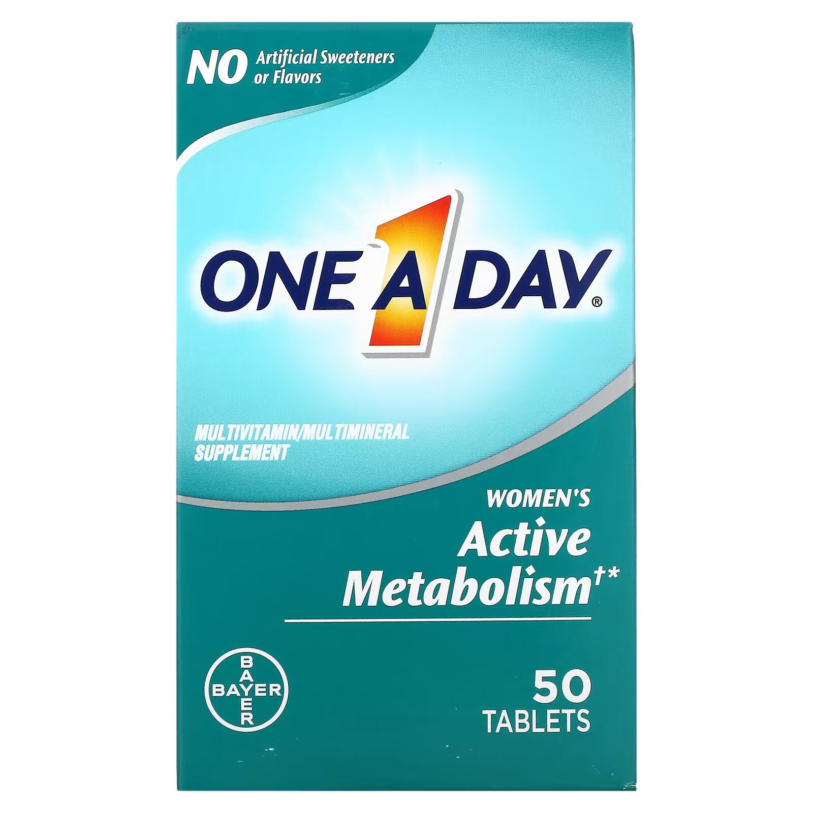 One-A-Day, Active Metabolism for Women Multivitamin/Multimineral Supplement, 50 Tablets