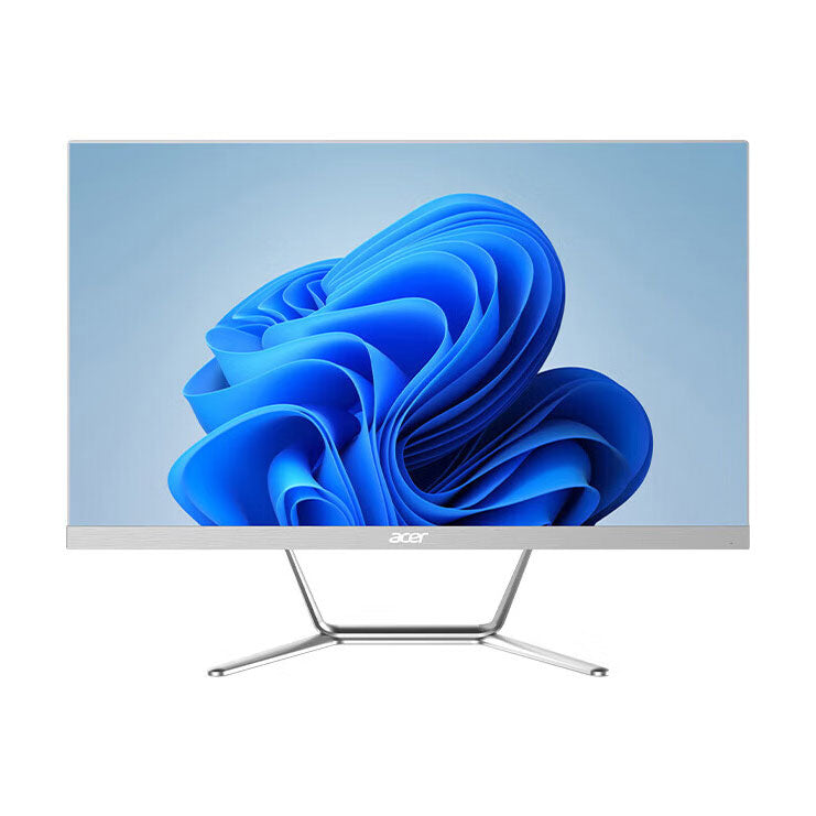 جهاز كمبيوتر Acer Hummingbird A24 All-In-One أحادي الكتلة، 23.8 بوصة، 16 جيجابايت/256 جيجابايت+1 تيرابايت، i5-12400، UHD 730، فضي