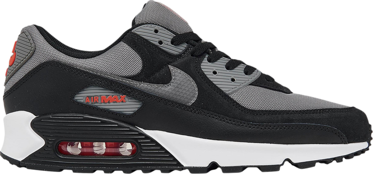 Nike Air Max 90 'Black Pewter Red' Sneakers, black