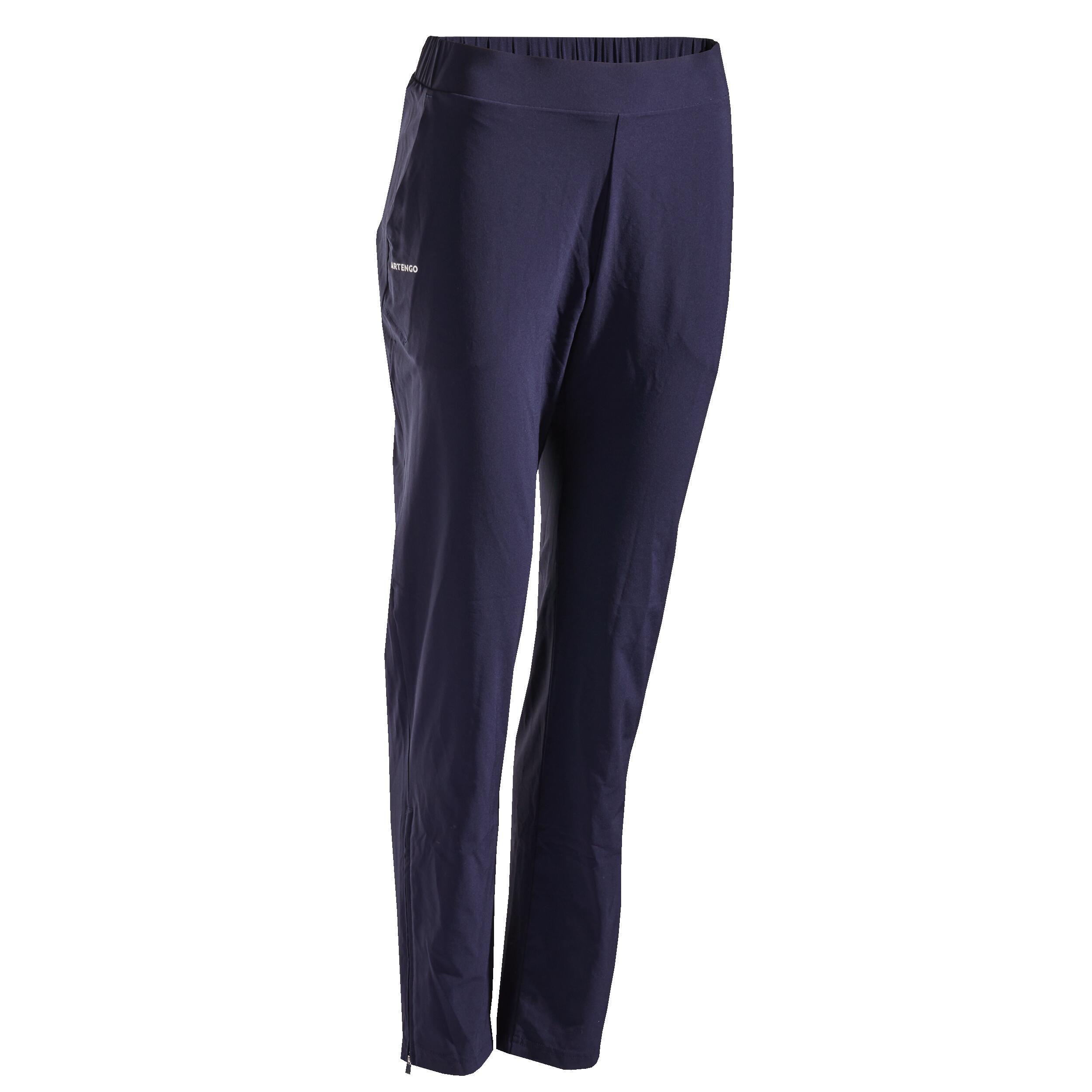 Women's tennis pants - Light 500 dark blue ARTENGO, black blue