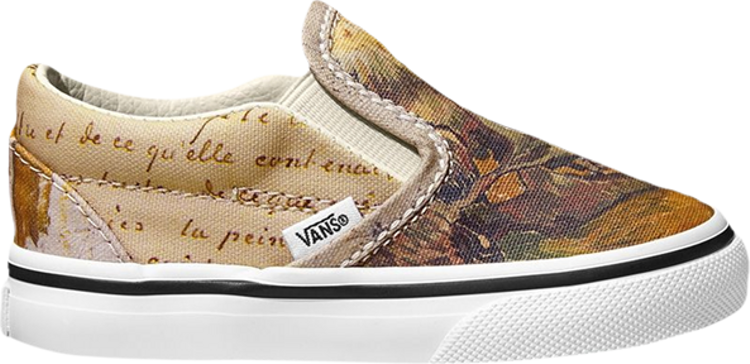 حذاء رياضي للأطفال من Vans Vincent Van Gogh x Classic Slip-On، باللون الأصفر