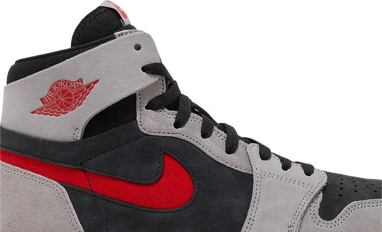 حذاء Air Jordan 1 High Zoom Comfort 2 Cement باللون الأحمر الناري والرمادي