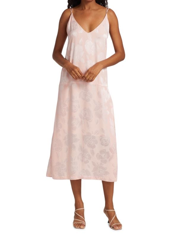 Rachel Comey Blush Floral Halstatt Slip Dress