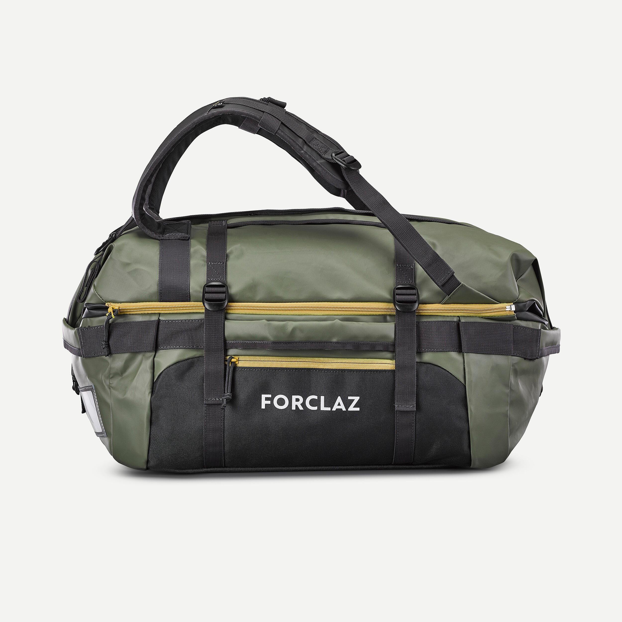 حقيبة نقل Forclaz Duffel 500 Extend 40–60 لتر، أخضر/رمادي