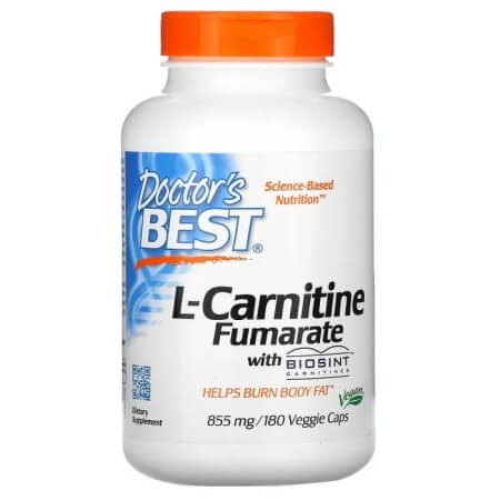 L-carnitine fumarate Doctor's Best with carnitines Biosint 855 mg, 180 capsules