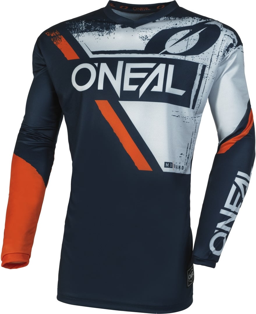 Oneal Element Shocker Motocross Jersey, Blue/Yellow-Red