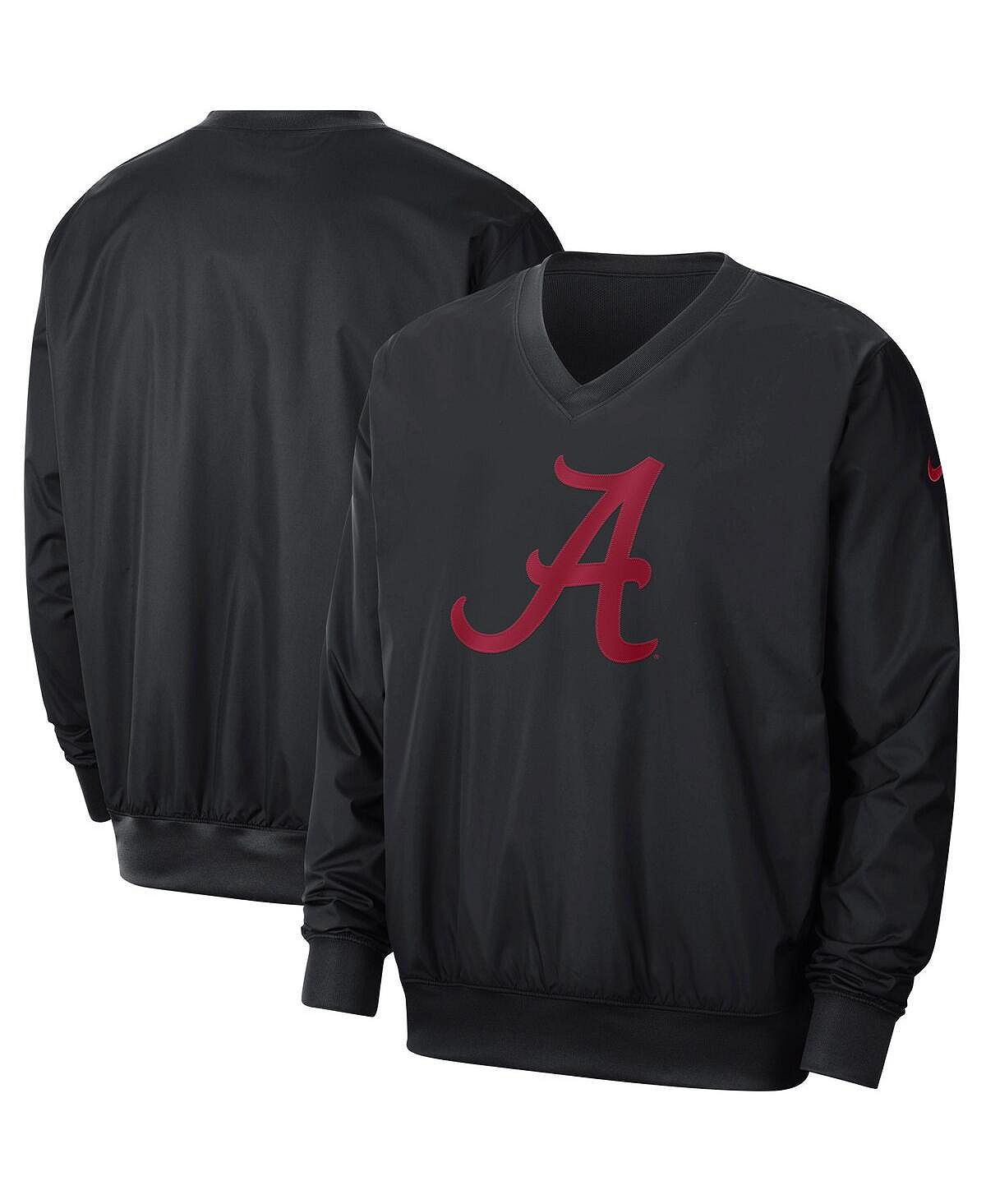 Men's black alabama crimson tide stadium Nike pullover windbreaker, black