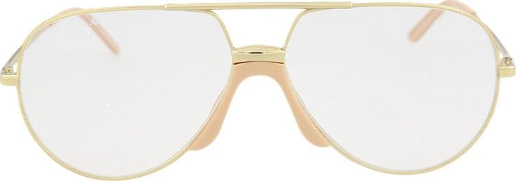 Gucci Aviator Style Metal Sunglasses Metallic Gold, gold