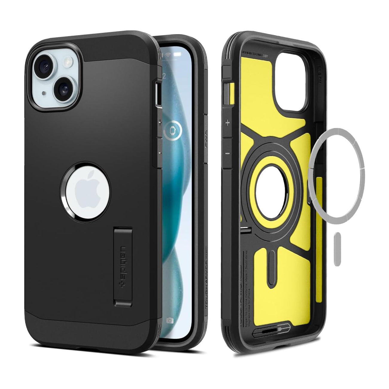 Spigen Tough Armor MagFit Case for iPhone 15, Black