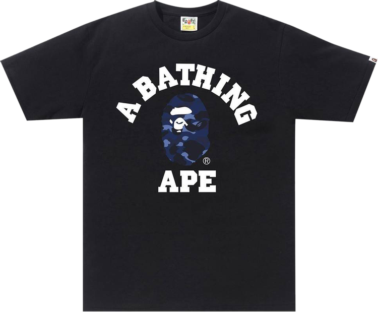 تي شيرت Bape Color Camo College Tee "أسود/كحلي"، أسود