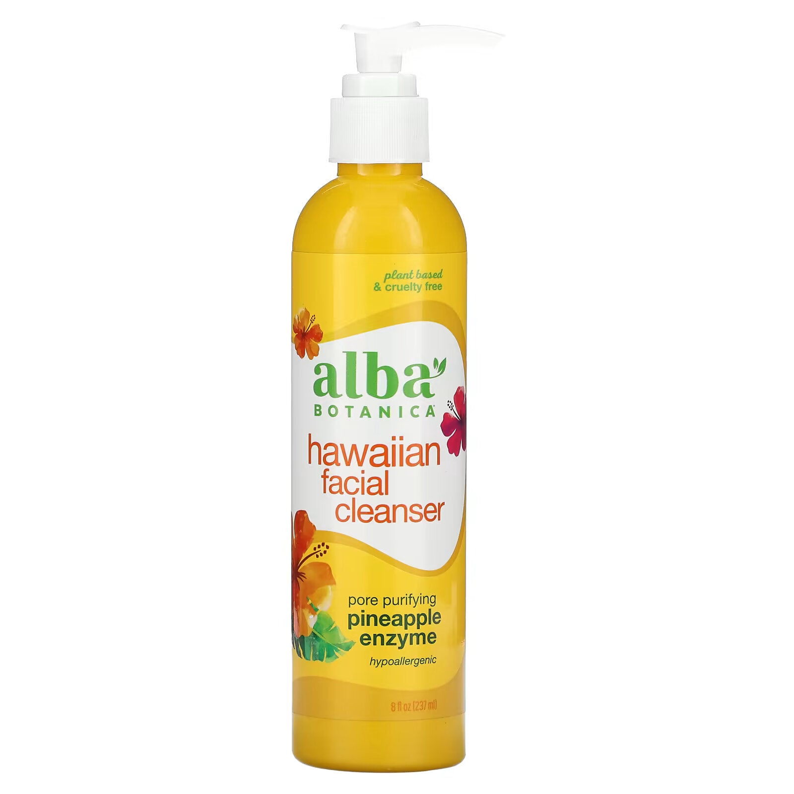 Alba Botanica، منظف الوجه الهاواي مع إنزيمات تنقية المسام من الأناناس، 8 أونصة سائلة (237 مل)