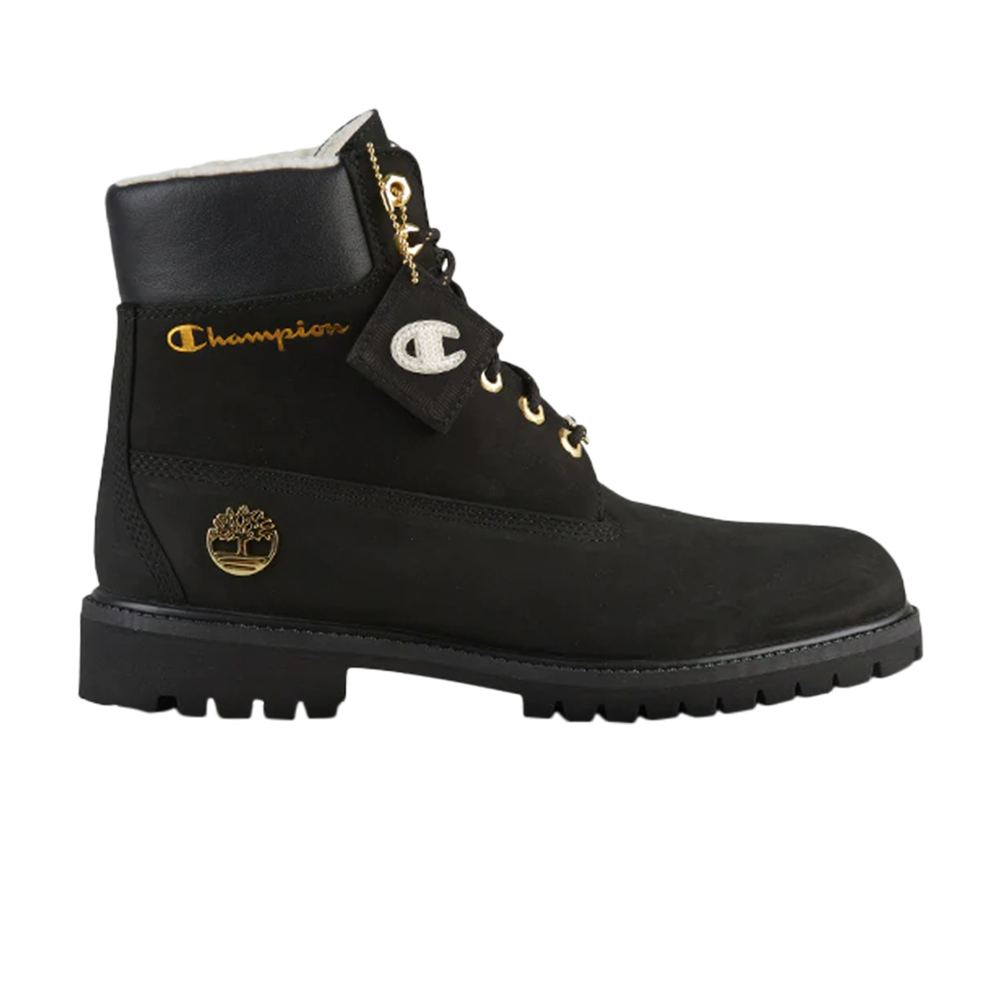 حذاء Champion x 6 Inch Premium WP Warm-Lined Timberland، أسود