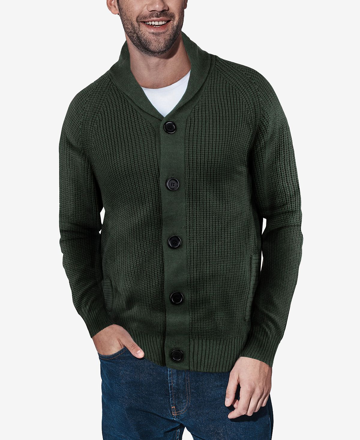 Men's cardigan with shawl collar X-Ray