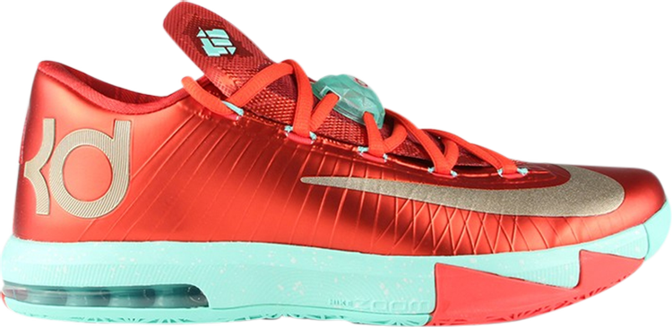 حذاء رياضي Nike KD 6 'Christmas' باللون الأحمر