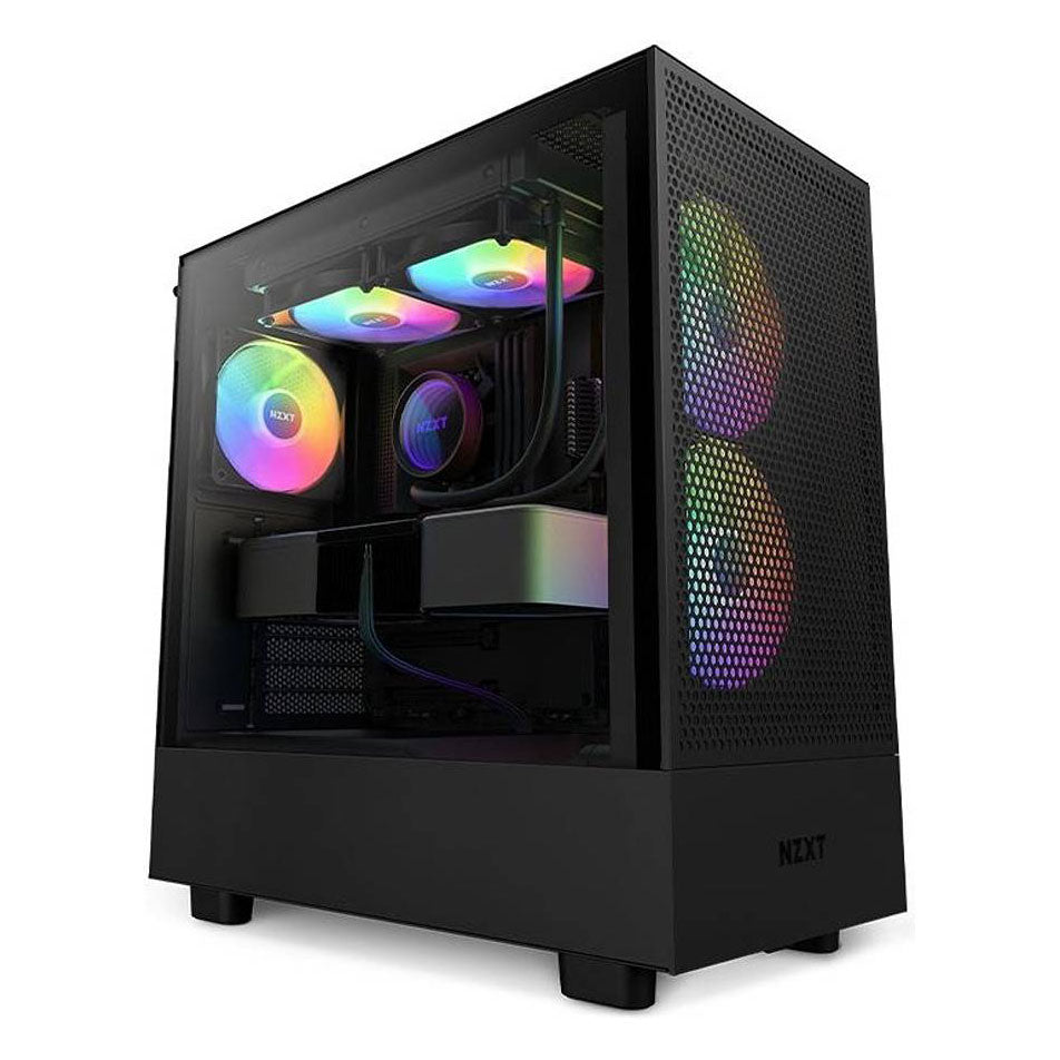 Case NZXT H5 Flow RGB, Mid Tower, black