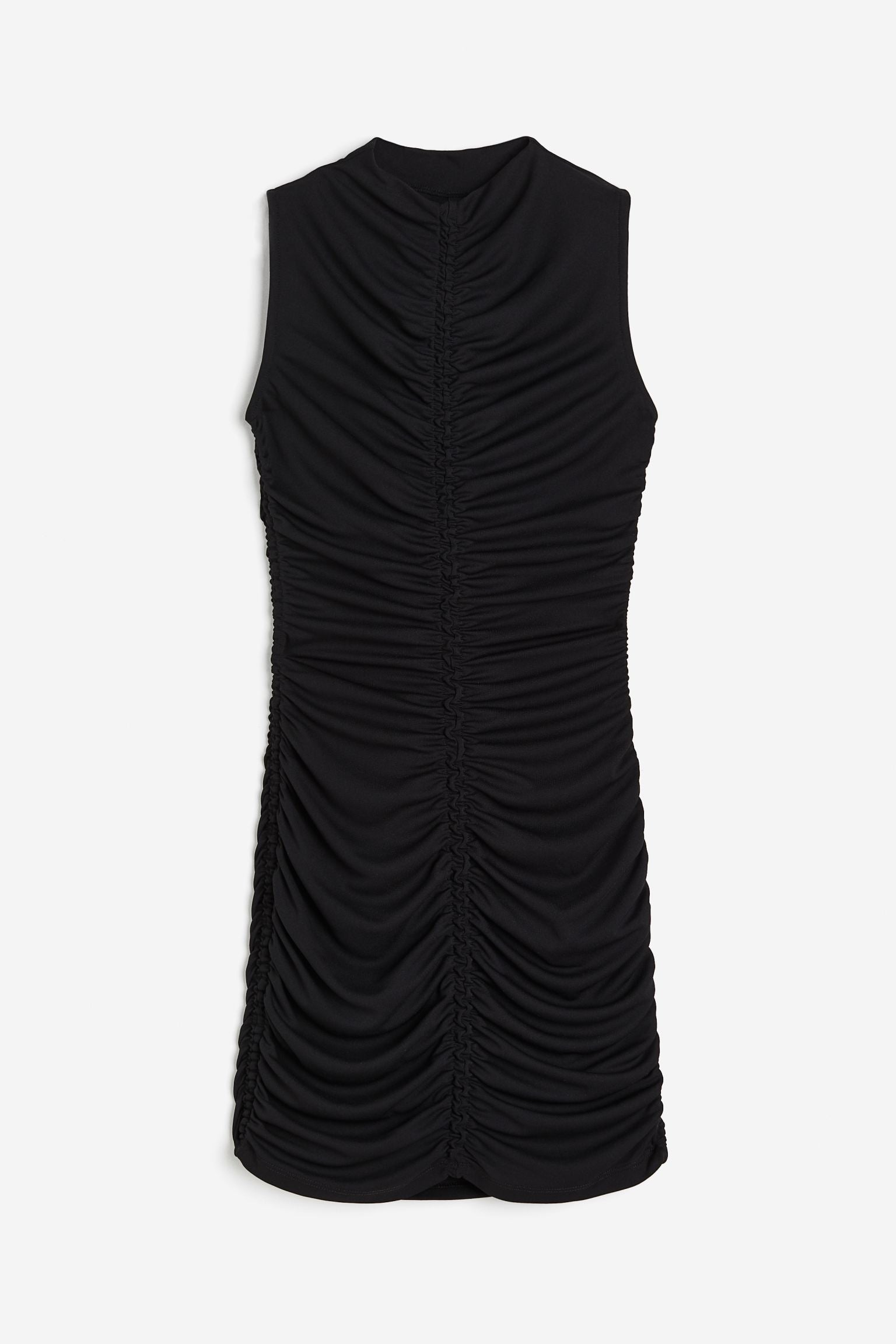 H&M Gathered Bodycon Dress, black