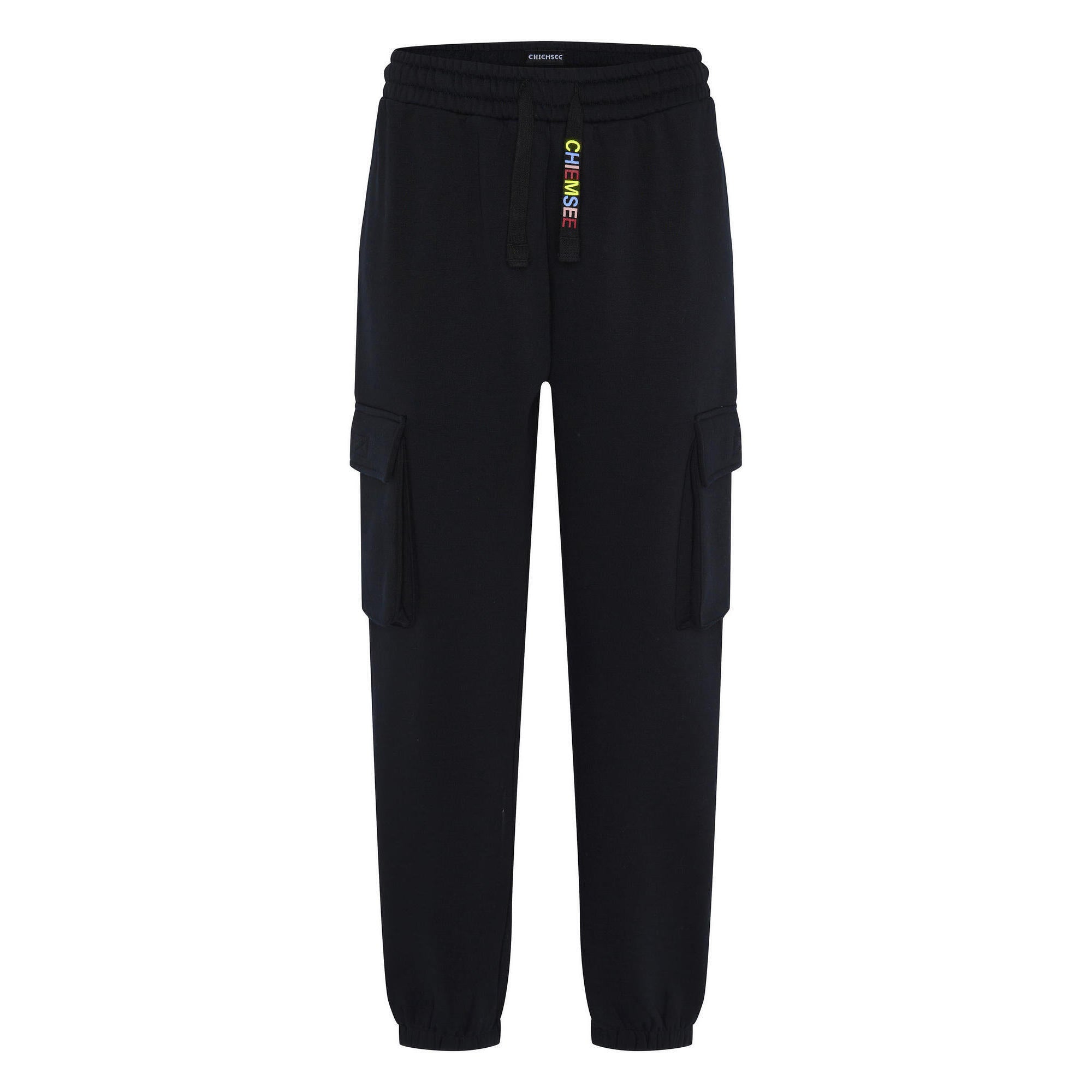 CHIEMSEE sweatpants with cargo pockets, black