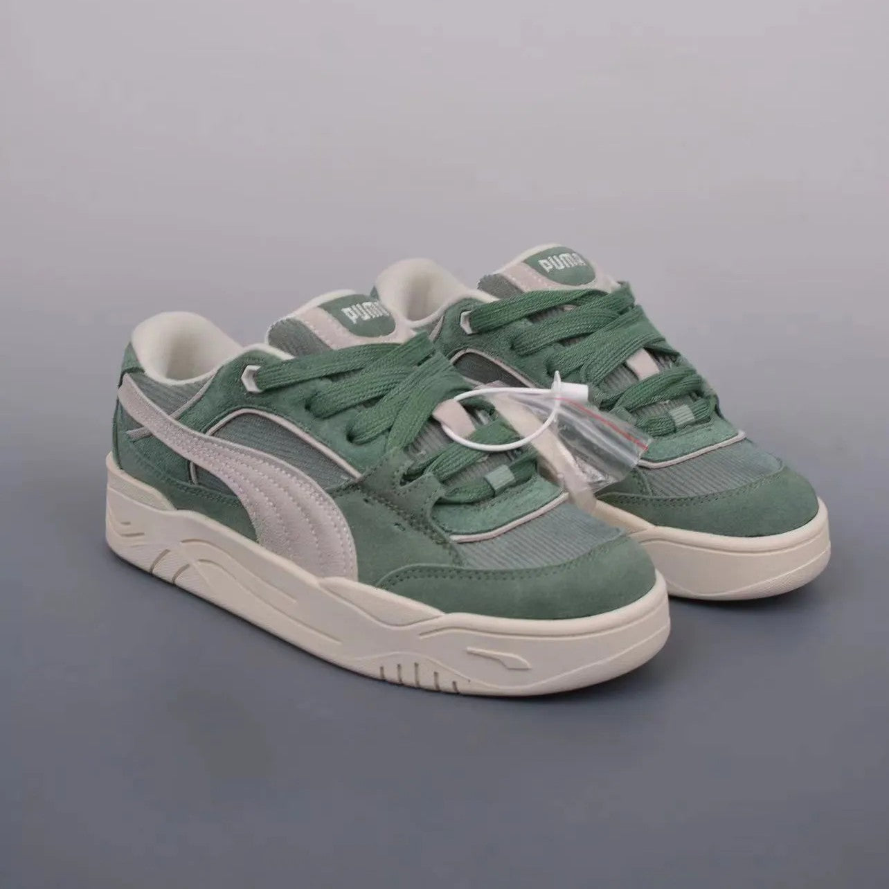 Puma 180 Corduroy 'Green White', green