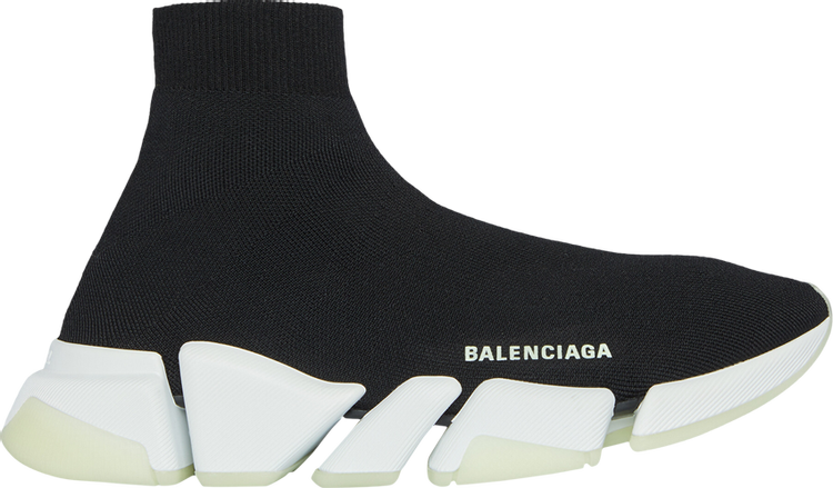 حذاء رياضي Balenciaga Speed ​​2.0 متوهج في الظلام باللون الأسود