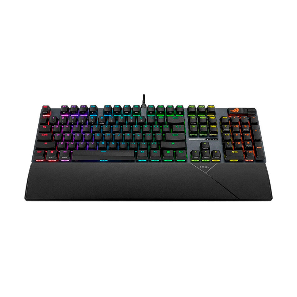 Gaming keyboard Asus ROG Strix Scope II, NX Ice Storm gray, PBT, black