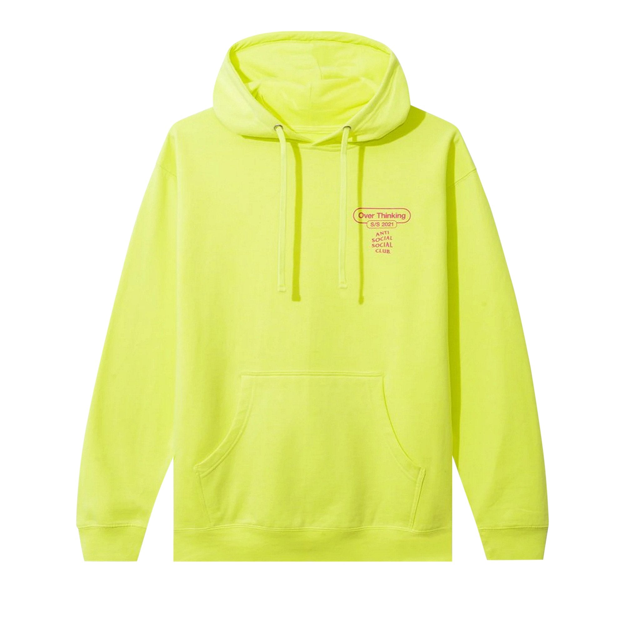 Anti Social Social Club thinks about sweatshirt 21 Neon Green