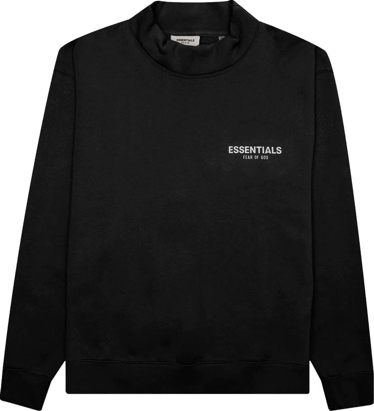 بلوفر أساسيات Fear of God Mockneck "Strech Limo"، باللون الأسود