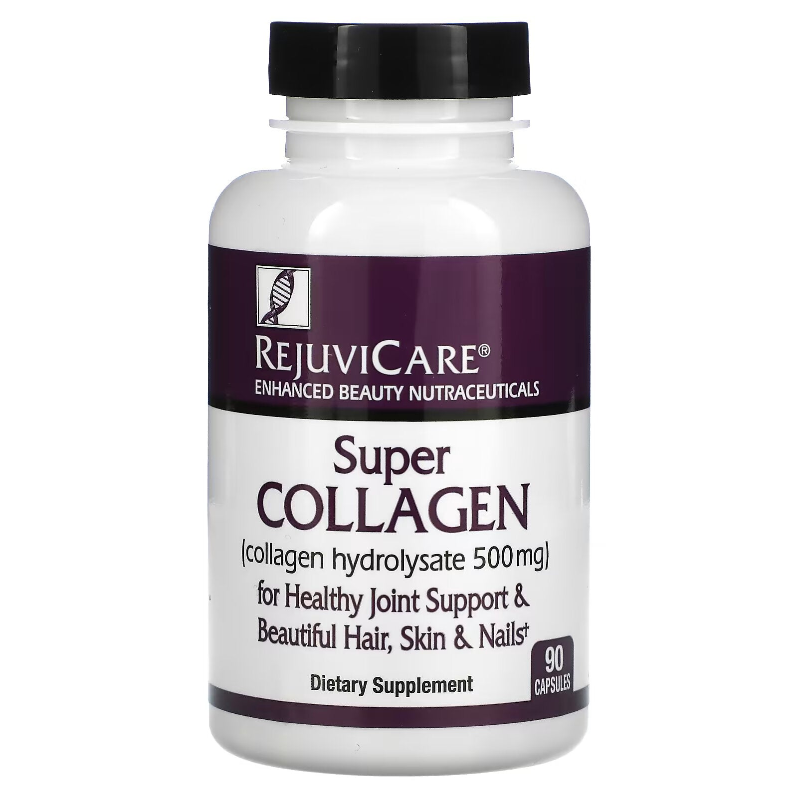 Rejuvicare, Super Collagen, Collagen Hydrolyzate, 500 mg, 90 Capsules