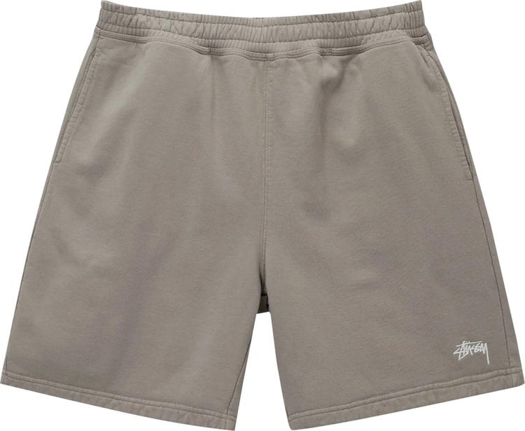 Stussy Overdyed Stock Logo Short 'Sand', gray