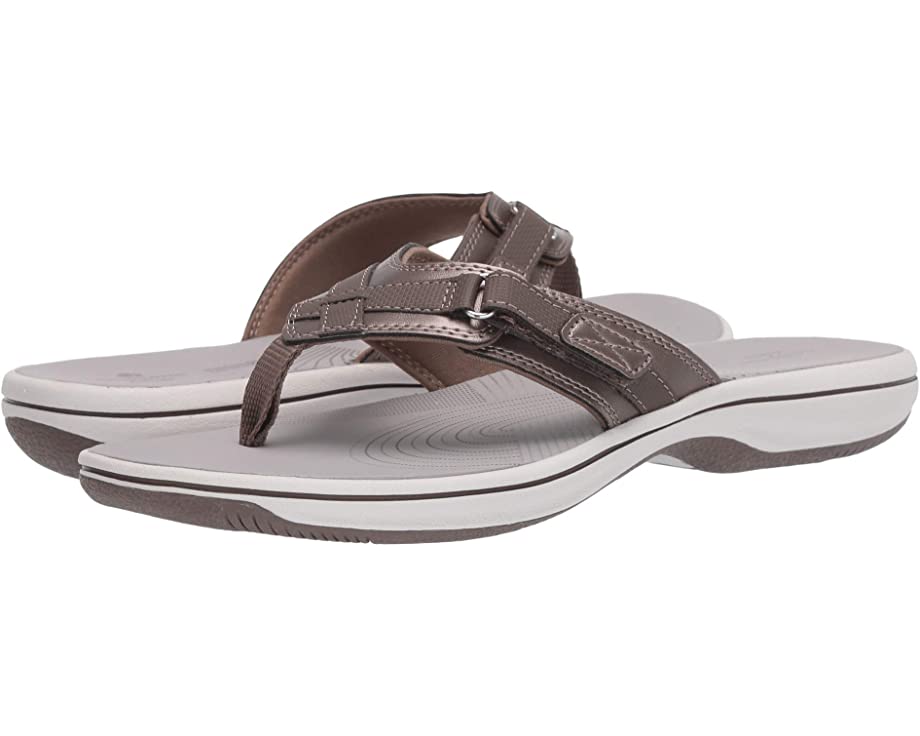 Breeze Sea Clarks Sandals, Pewter Synthetic