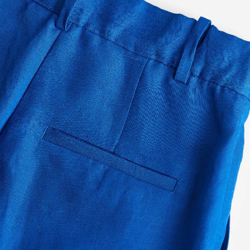 Linen trousers H&M, blue