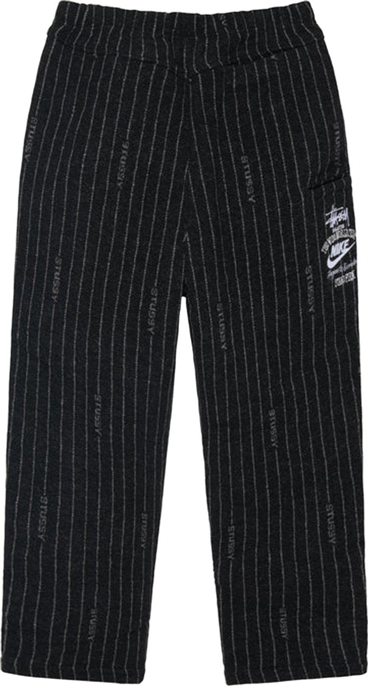 Stussy x Nike Stripe Wool Pant 'Black', black